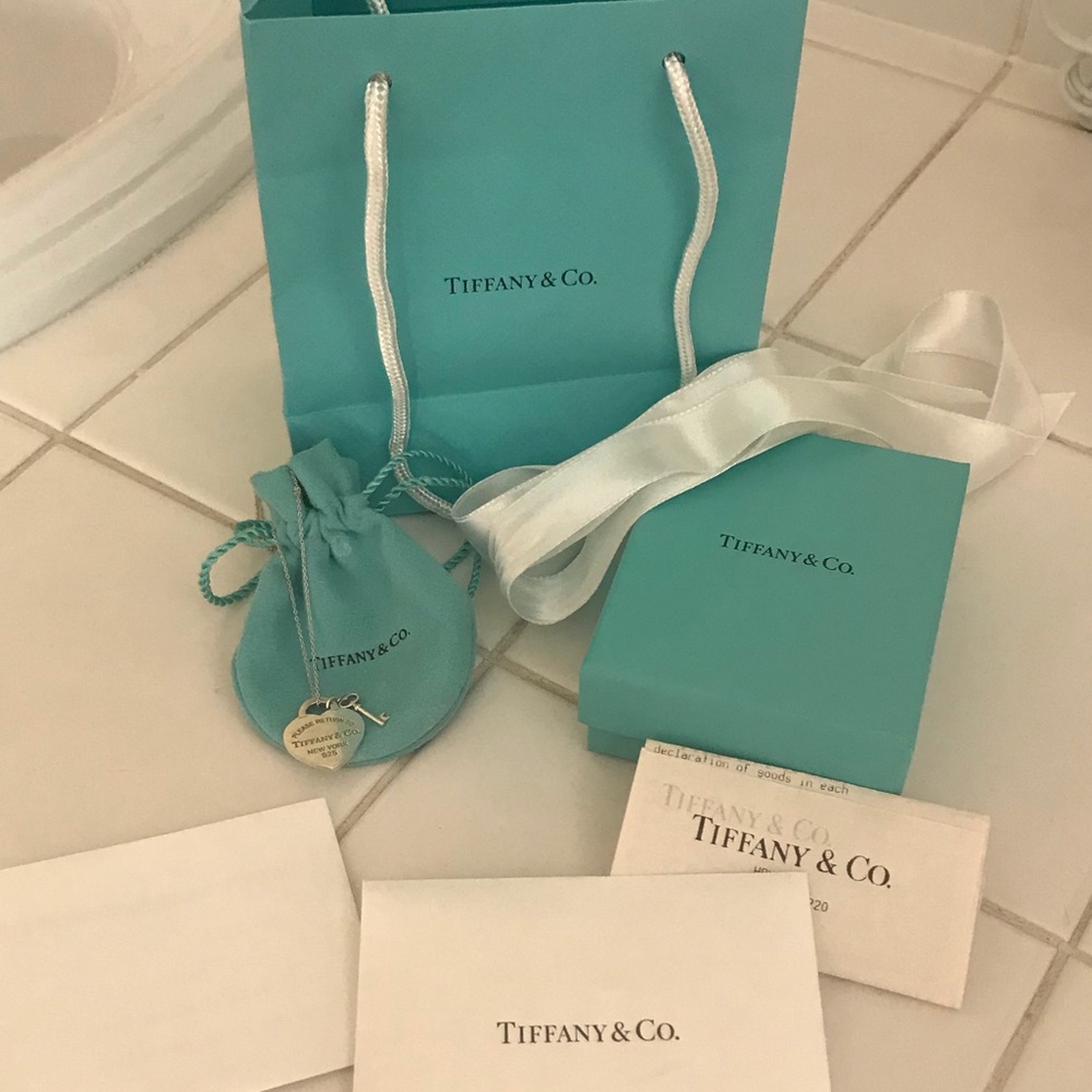 Tiffany and Co. heart and key neckless